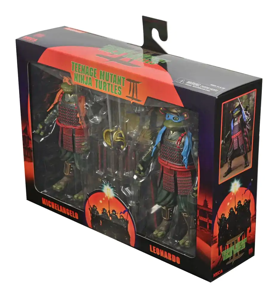 Teenage Mutant Ninja Turtles III Leonardo & Michelangelo 2 db-os akciófigura csomag 18 cm termékfotó