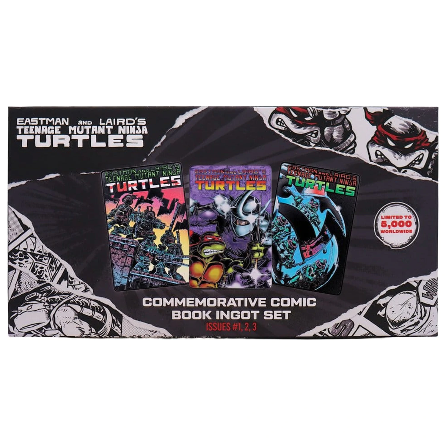 Teenage Mutant Ninja Turtles Ingot Set of Three Comic Book Cover Ingots Limitált kiadás termékfotó