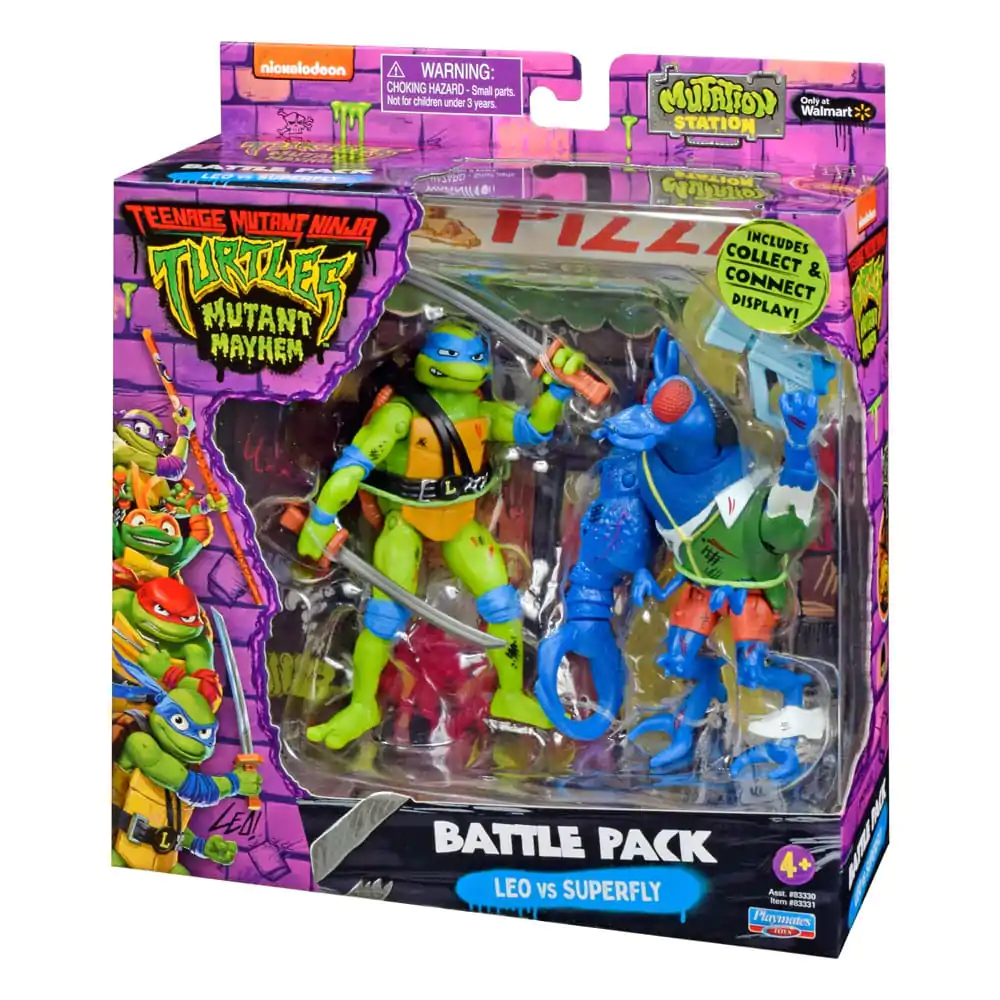 Teenage Mutant Ninja Turtles Leonardo vs. Super Fly akciófigura 11 cm termékfotó