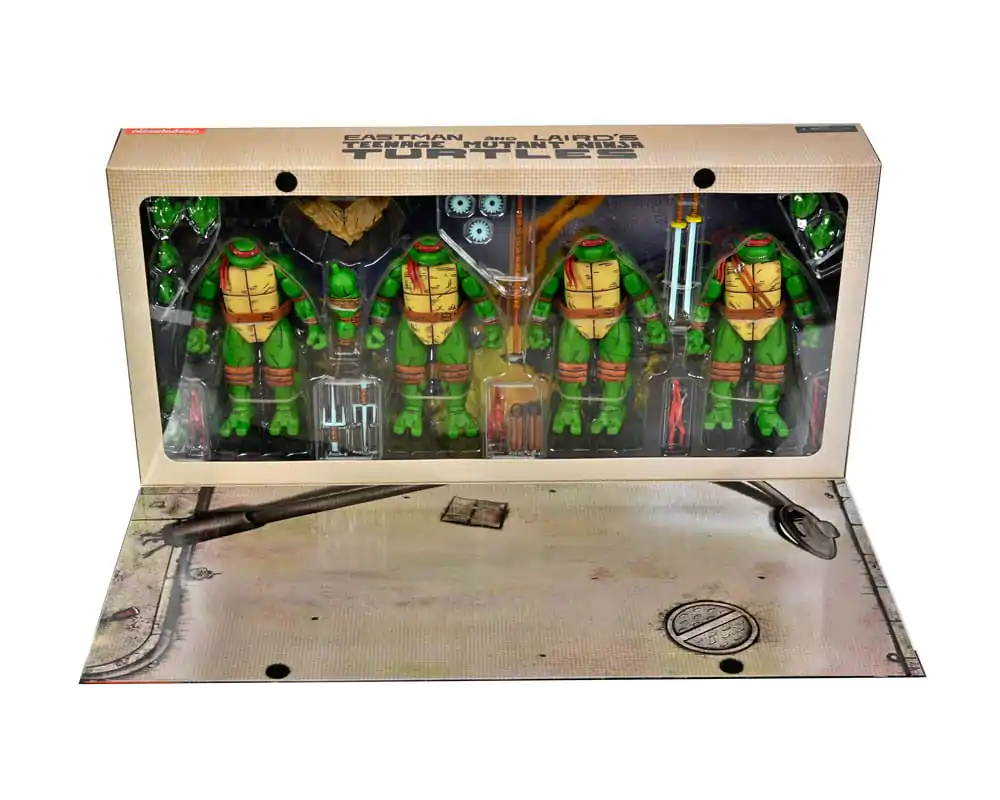 Teenage Mutant Ninja Turtles (Mirage Comics) Leonardo, Raphael, Michelangelo, &amp; Donatello 4 db-os csomag akciófigura 18 cm termékfotó
