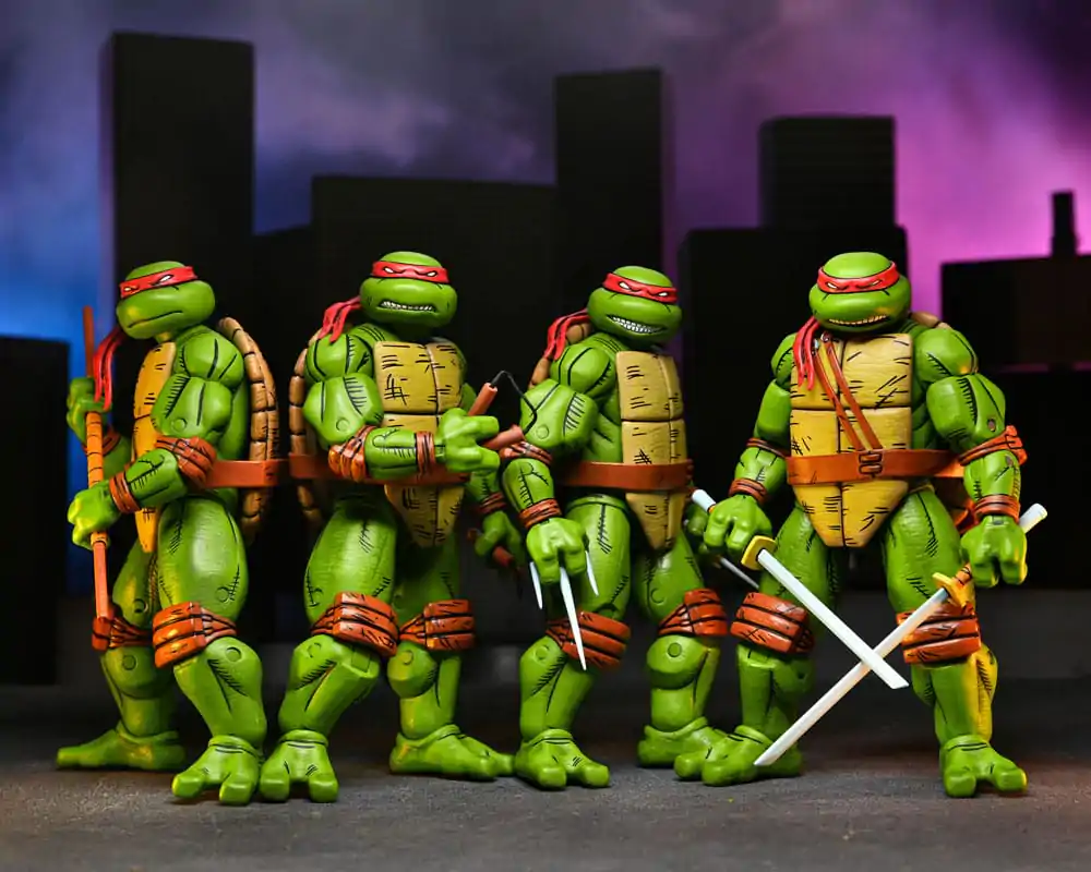 Teenage Mutant Ninja Turtles (Mirage Comics) Leonardo, Raphael, Michelangelo, &amp; Donatello 4 db-os csomag akciófigura 18 cm termékfotó