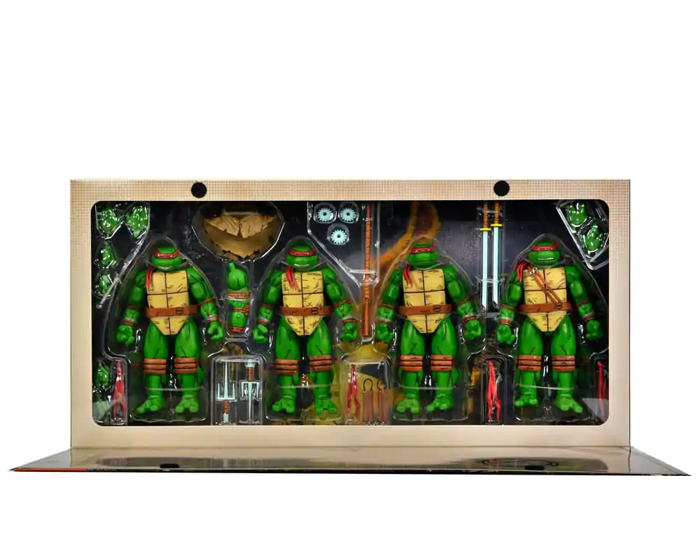 Teenage Mutant Ninja Turtles (Mirage Comics) Leonardo, Raphael, Michelangelo, &amp; Donatello 4 db-os csomag akciófigura 18 cm termékfotó