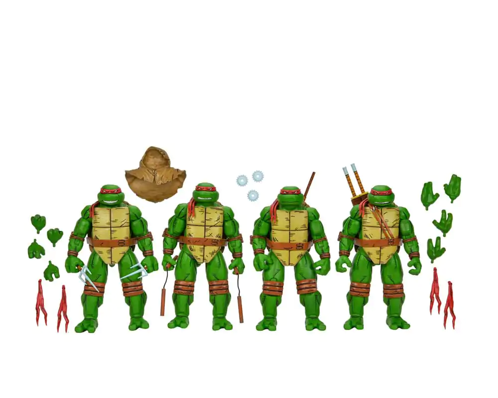 Teenage Mutant Ninja Turtles (Mirage Comics) Leonardo, Raphael, Michelangelo, &amp; Donatello 4 db-os csomag akciófigura 18 cm termékfotó