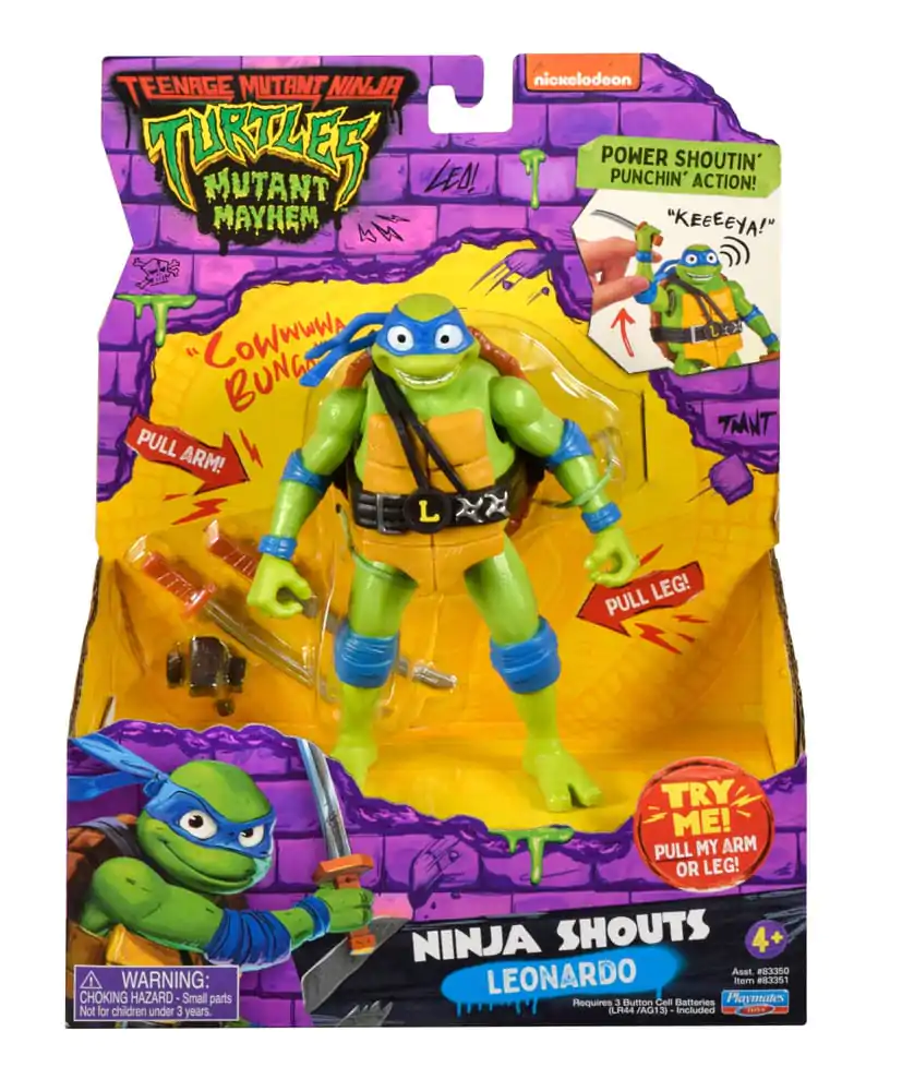 Teenage Mutant Ninja Turtles: Mutant Mayhem Ninja Shouts akciófigura Leonardo 14 cm termékfotó