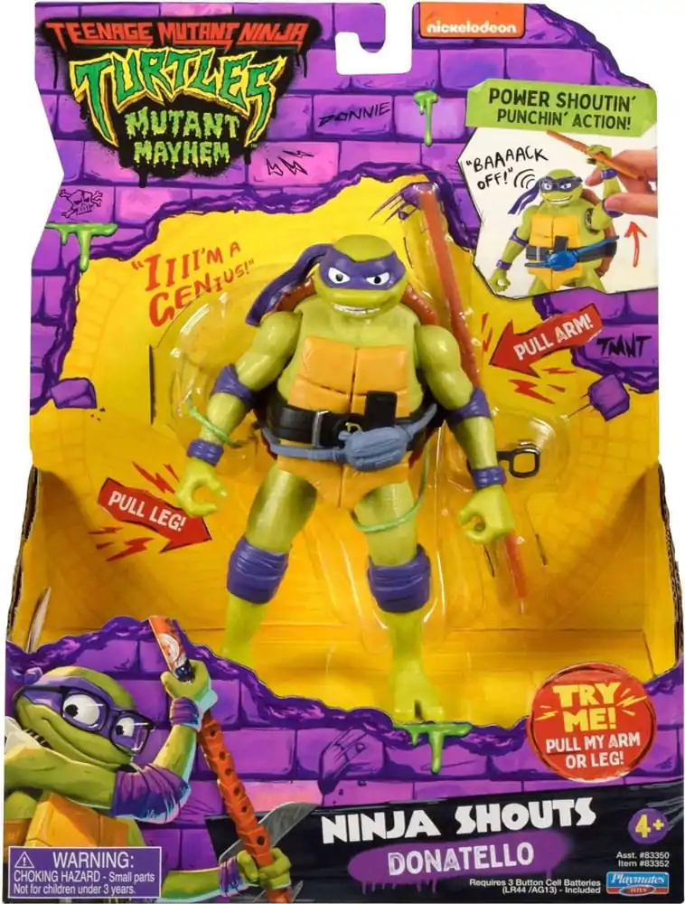 Teenage Mutant Ninja Turtles: Mutant Mayhem Ninja Shouts Donatello akciófigura 14 cm  termékfotó