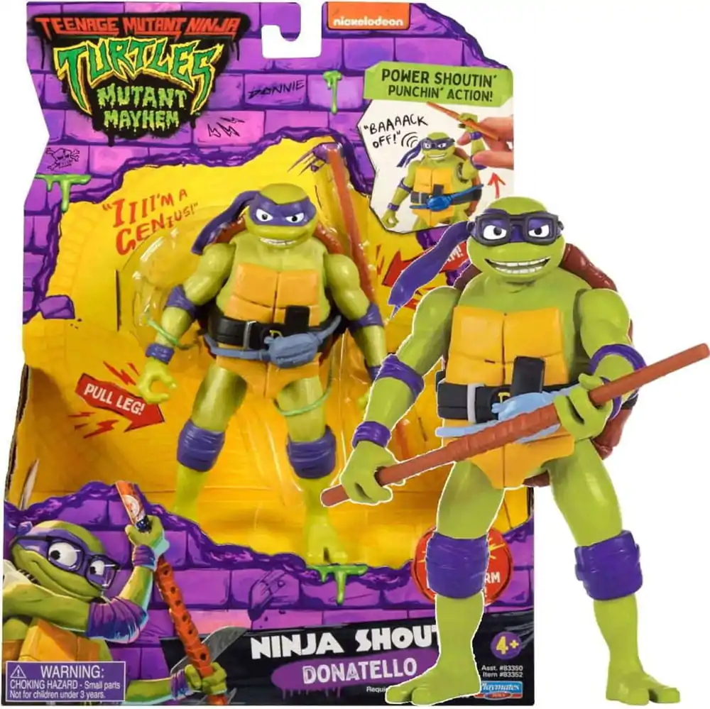 Teenage Mutant Ninja Turtles: Mutant Mayhem Ninja Shouts Donatello akciófigura 14 cm  termékfotó