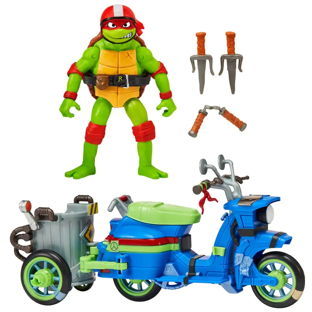 Teenage Mutant Ninja Turtles: Mutant Mayhem Raphael &amp; roller with Sidecar akciófigura 11 cm termékfotó