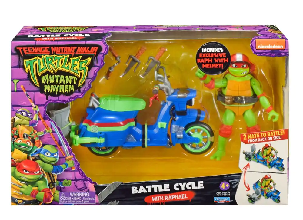 Teenage Mutant Ninja Turtles: Mutant Mayhem Raphael &amp; roller with Sidecar akciófigura 11 cm termékfotó