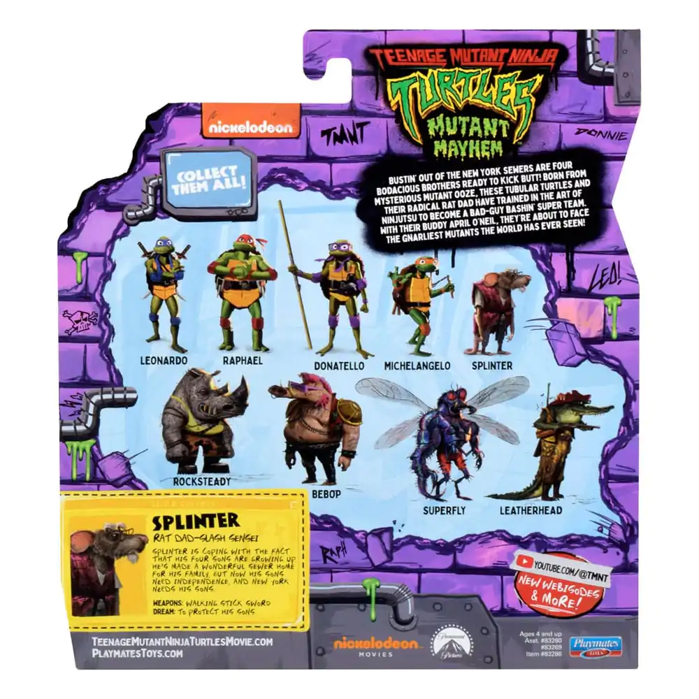 Teenage Mutant Ninja Turtles: Mutant Mayhem Splinter akciófigura 10 cm termékfotó