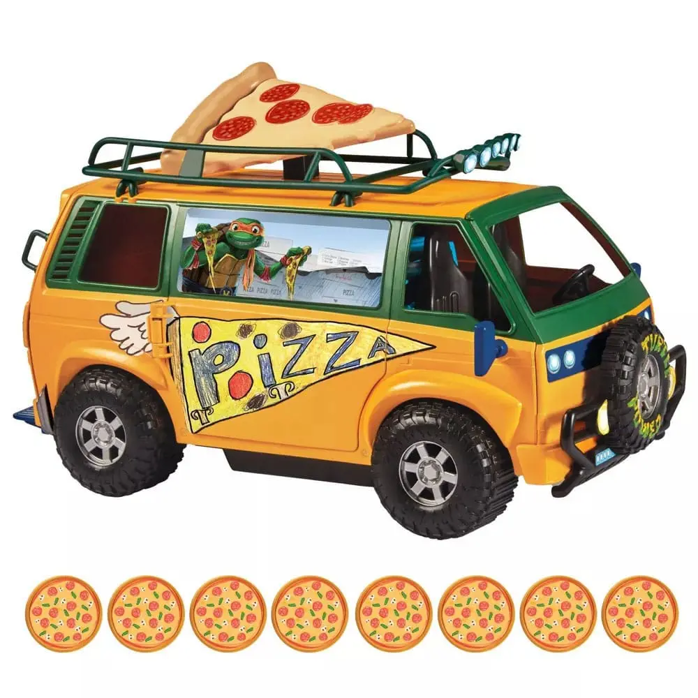 Teenage Mutant Ninja Turtles: Mutant Mayhem Vehicle Pizzafire Van jármű 20 cm termékfotó