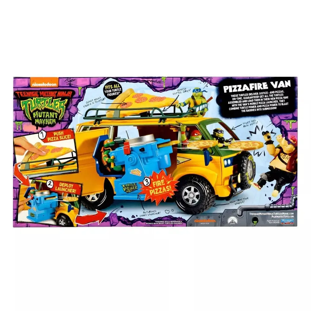 Teenage Mutant Ninja Turtles: Mutant Mayhem Vehicle Pizzafire Van jármű 20 cm termékfotó