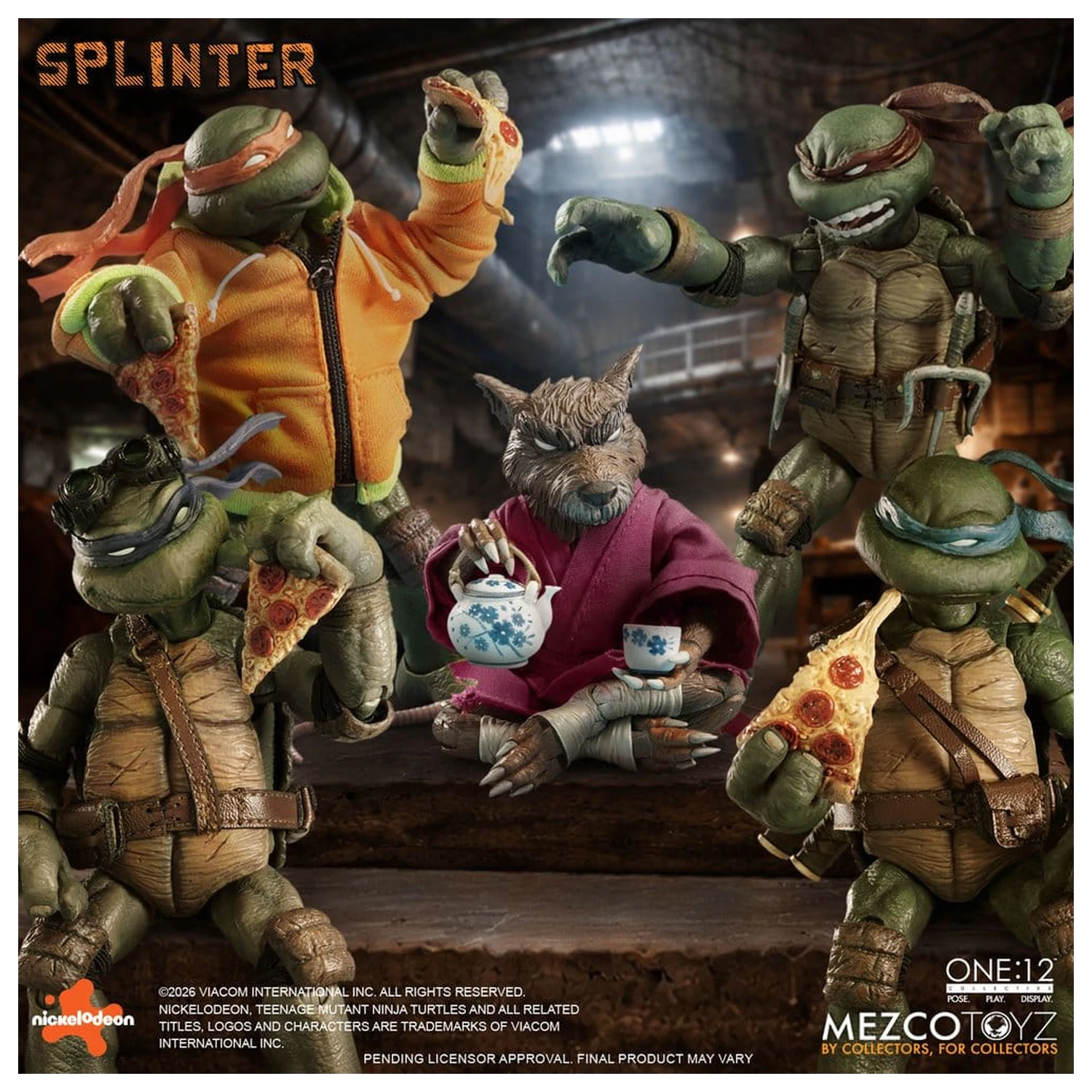 Teenage Mutant Ninja Turtles One:12 Collective akciófigura 1/12 Splinter 17 cm termékfotó