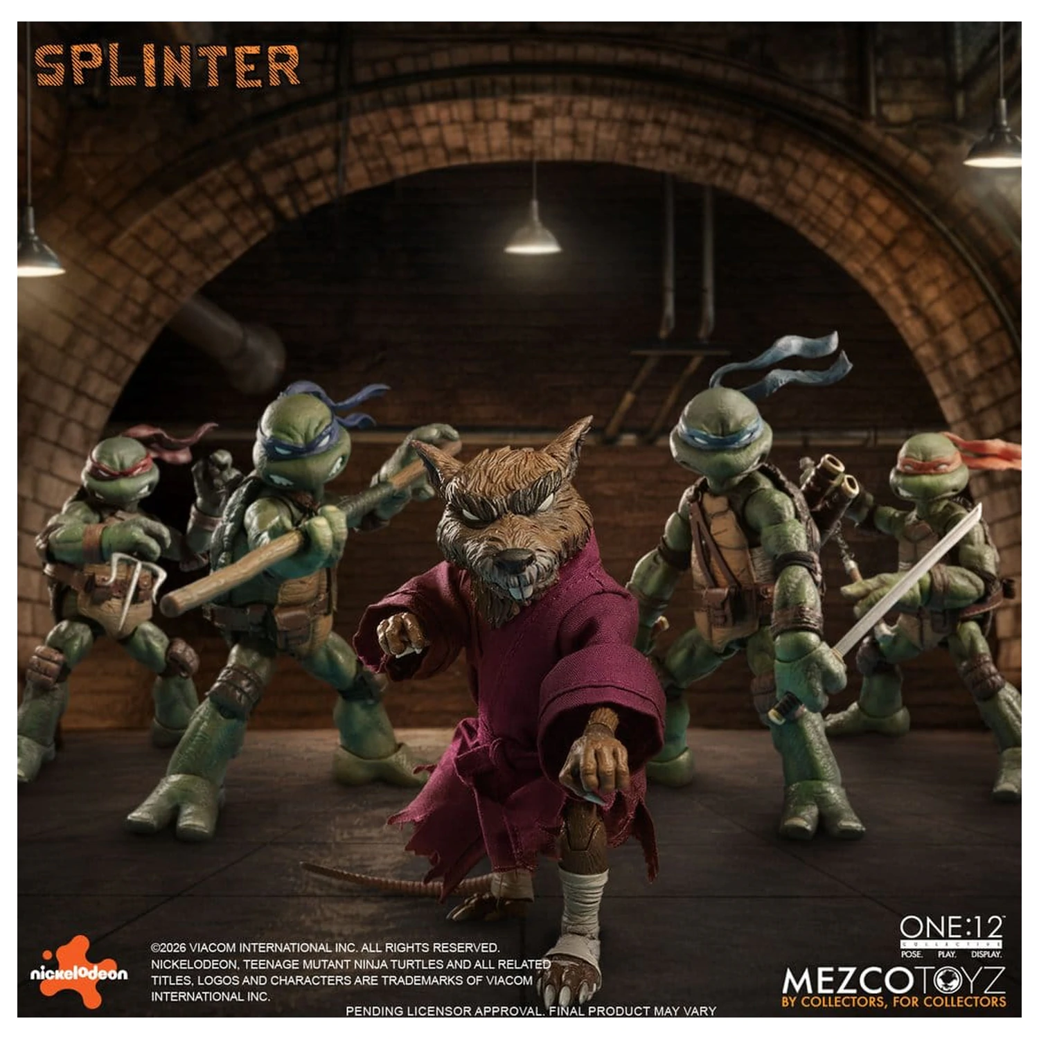 Teenage Mutant Ninja Turtles One:12 Collective akciófigura 1/12 Splinter 17 cm termékfotó