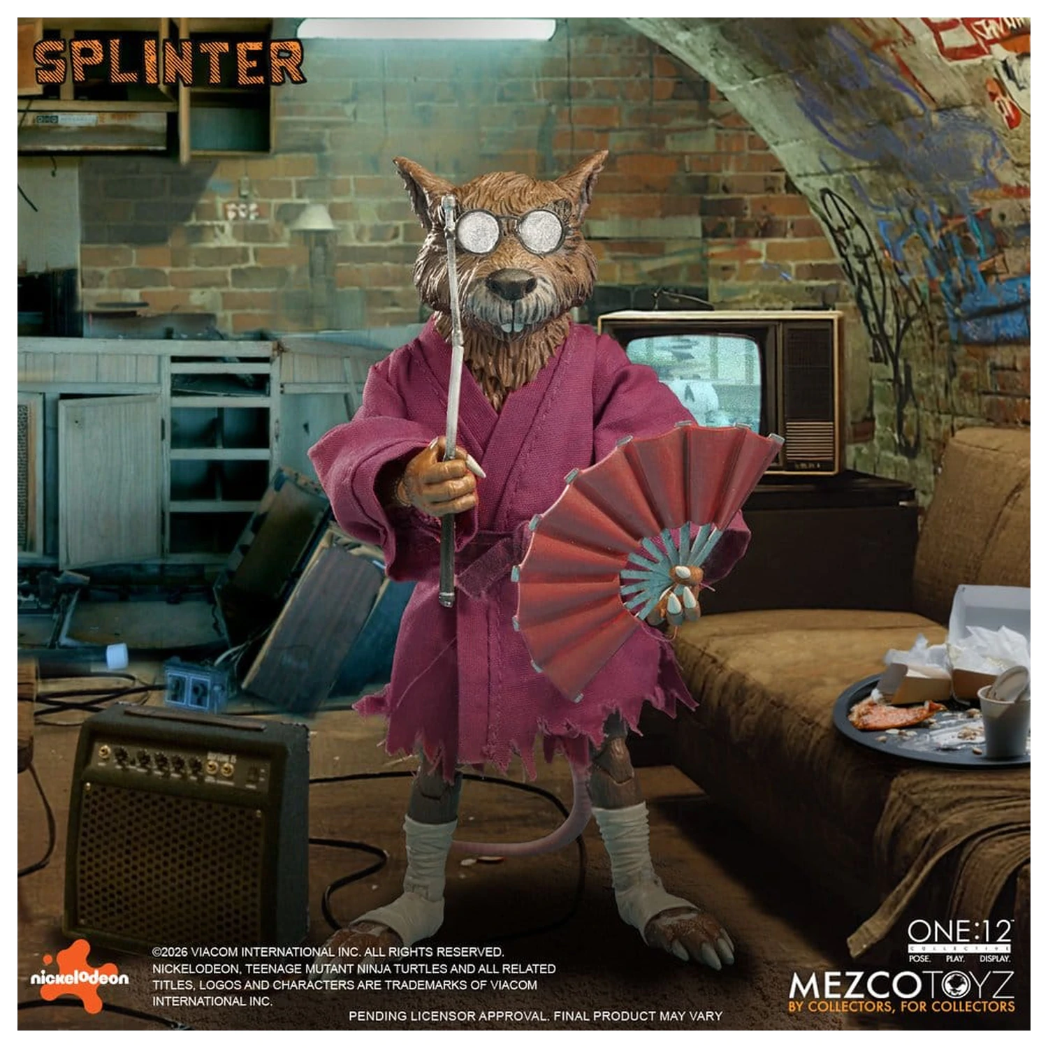 Teenage Mutant Ninja Turtles One:12 Collective akciófigura 1/12 Splinter 17 cm termékfotó