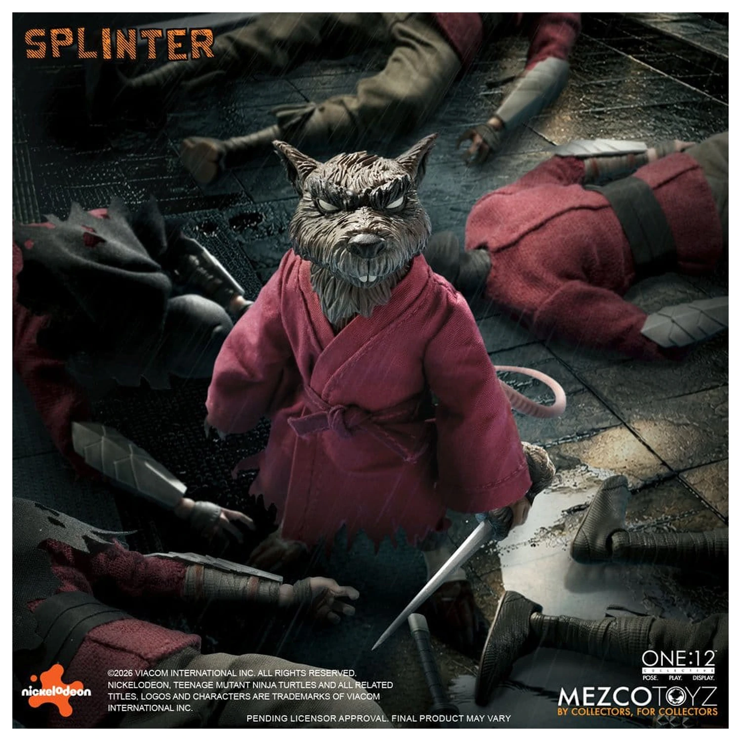 Teenage Mutant Ninja Turtles One:12 Collective akciófigura 1/12 Splinter 17 cm termékfotó