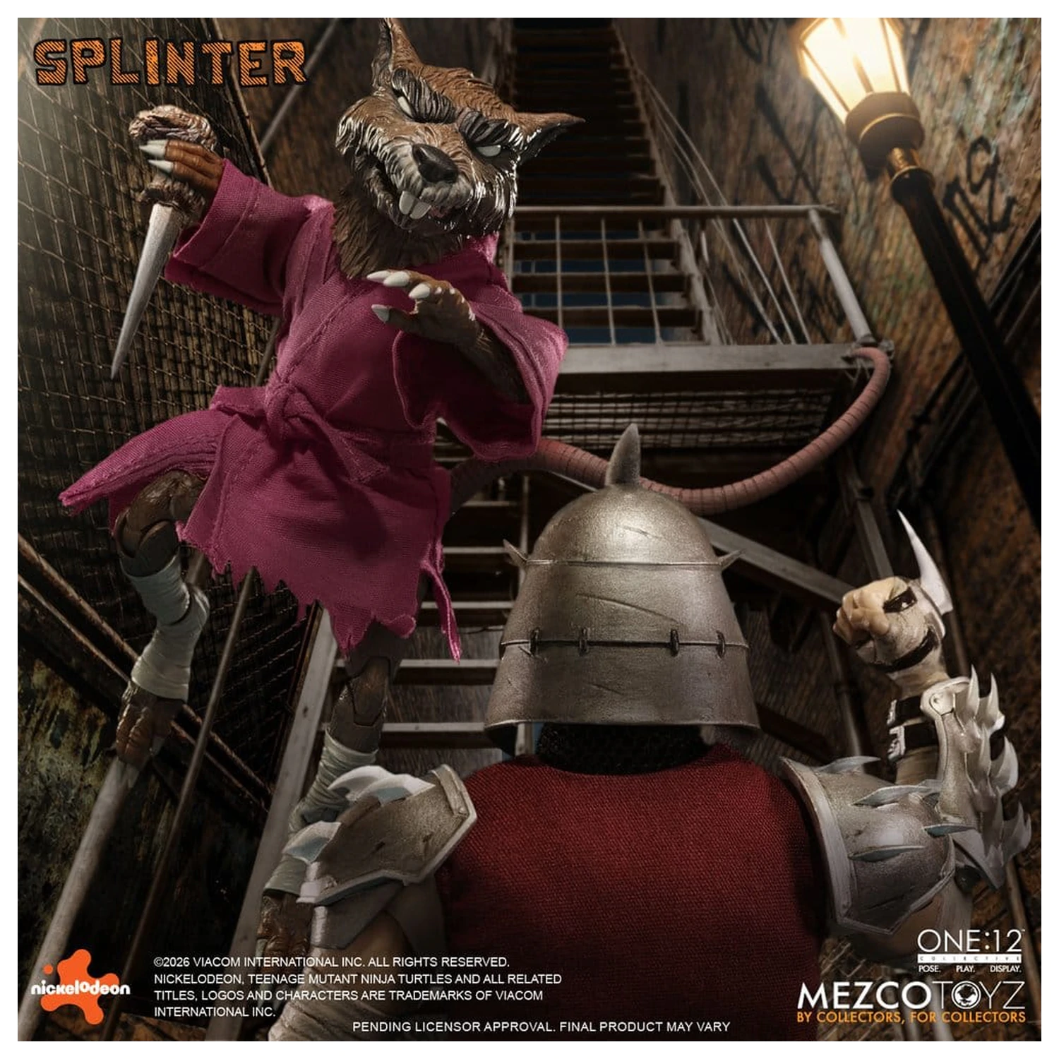 Teenage Mutant Ninja Turtles One:12 Collective akciófigura 1/12 Splinter 17 cm termékfotó