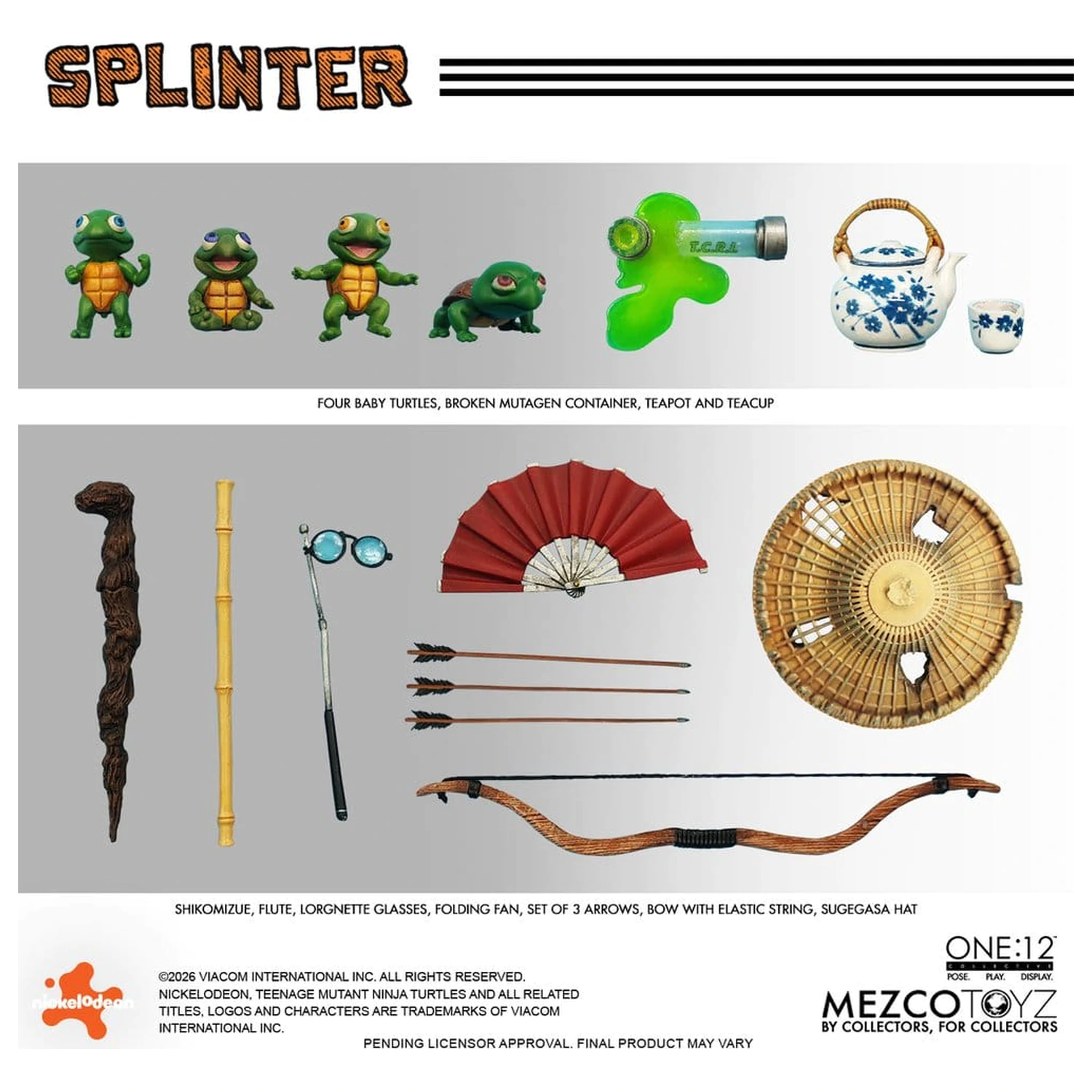 Teenage Mutant Ninja Turtles One:12 Collective akciófigura 1/12 Splinter 17 cm termékfotó