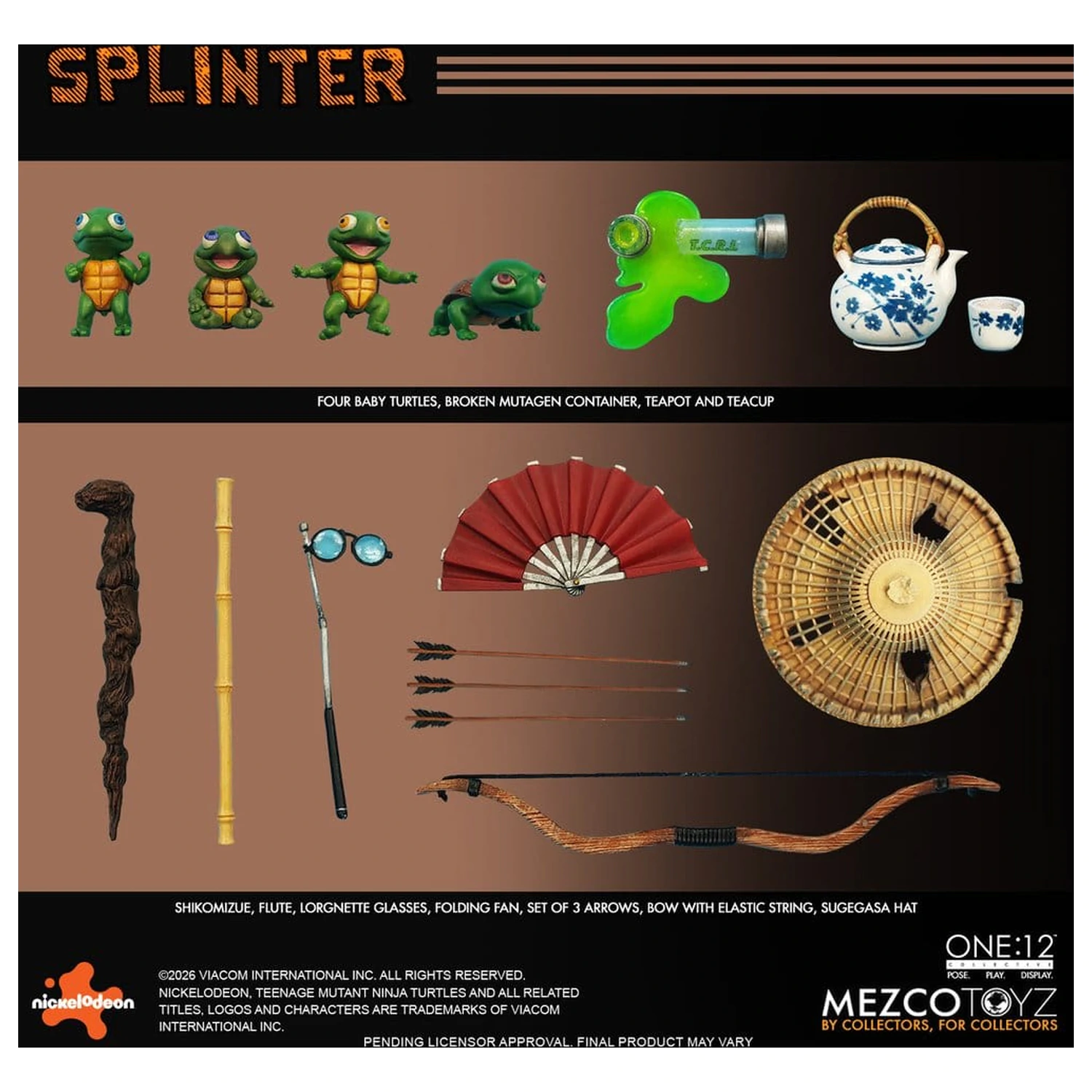 Teenage Mutant Ninja Turtles One:12 Collective akciófigura 1/12 Splinter 17 cm termékfotó