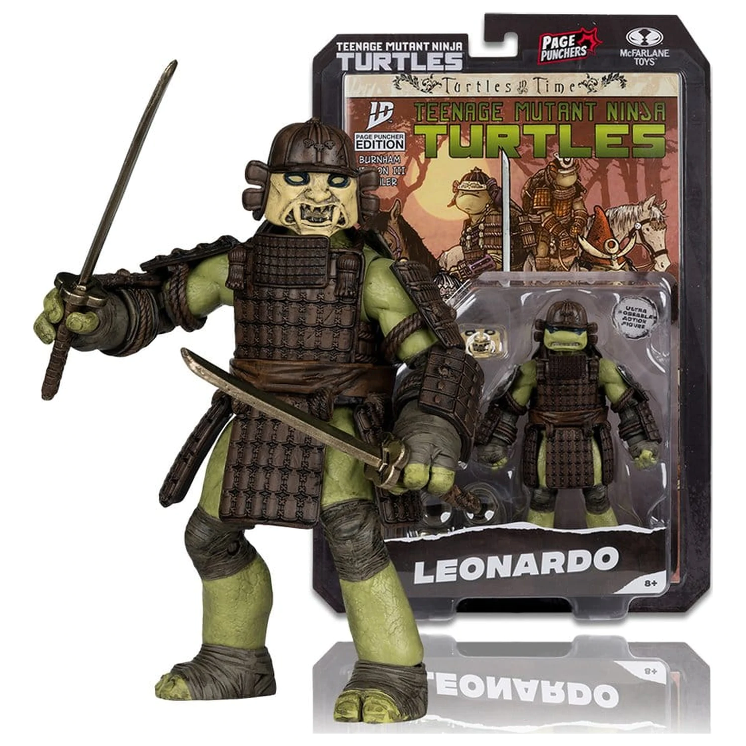Teenage Mutant Ninja Turtles Page Punchers akciófigura Leonardo (Turtles in Time) 13 cm termékfotó