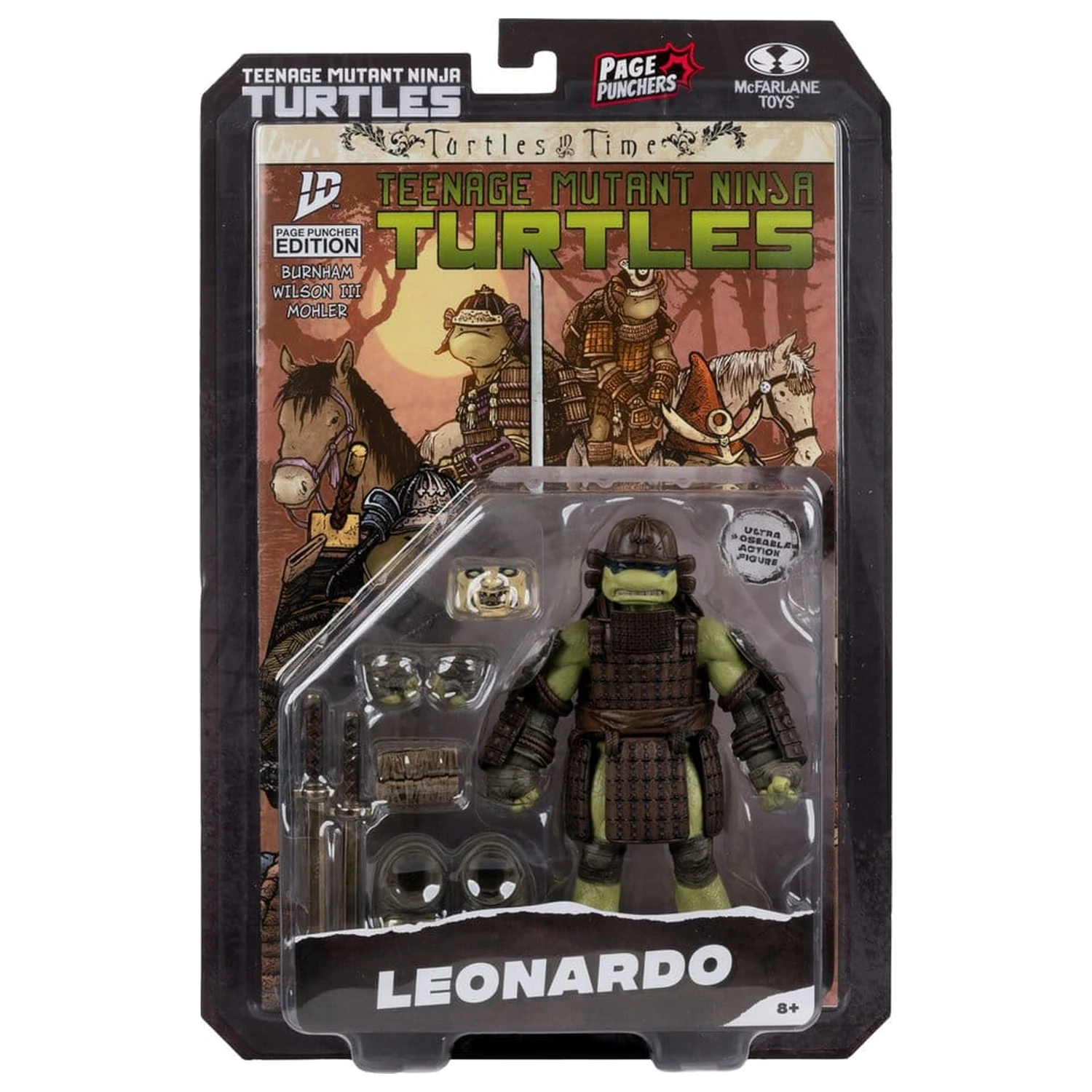Teenage Mutant Ninja Turtles Page Punchers akciófigura Leonardo (Turtles in Time) 13 cm termékfotó
