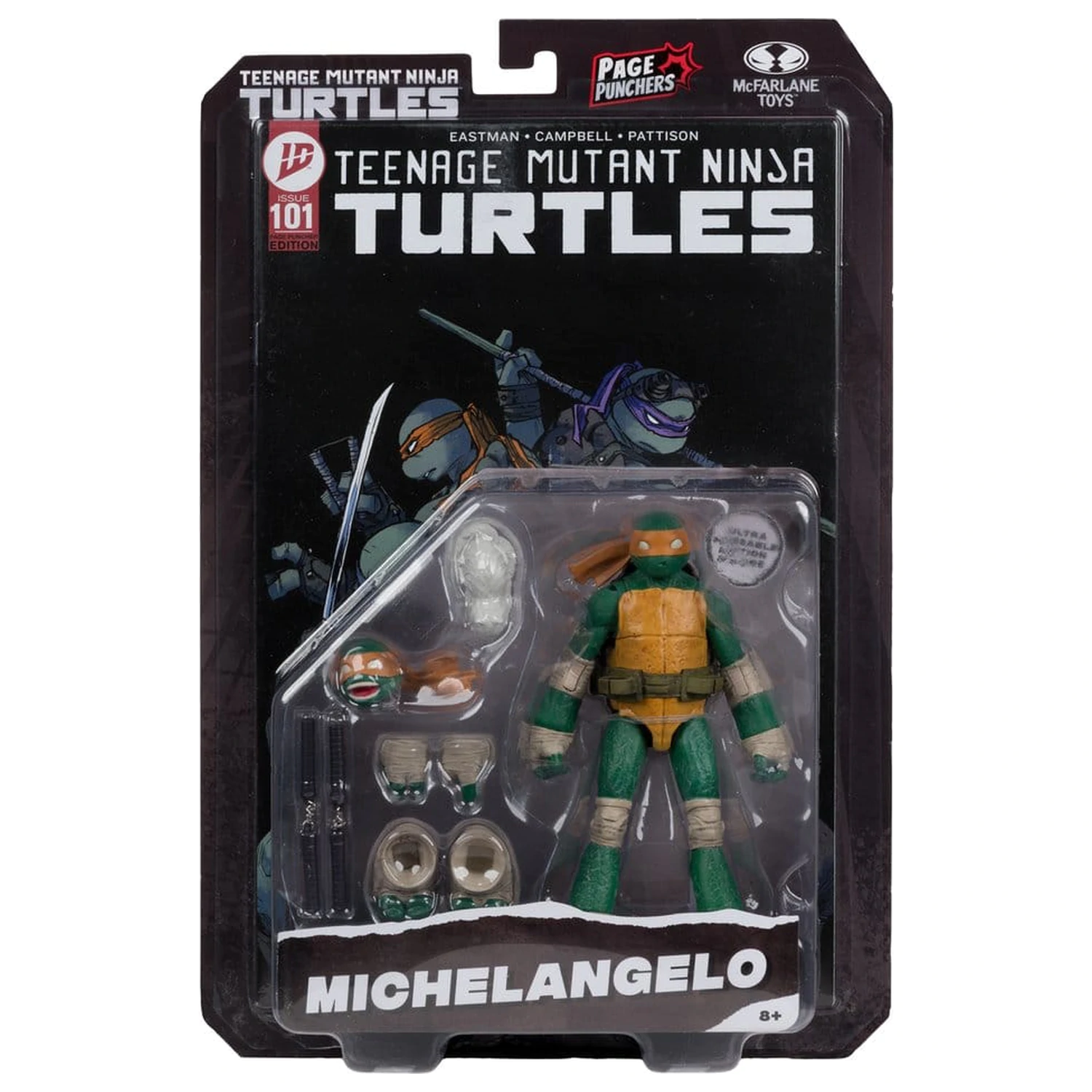 Teenage Mutant Ninja Turtles Page Punchers akciófigura Michelangelo 13 cm termékfotó