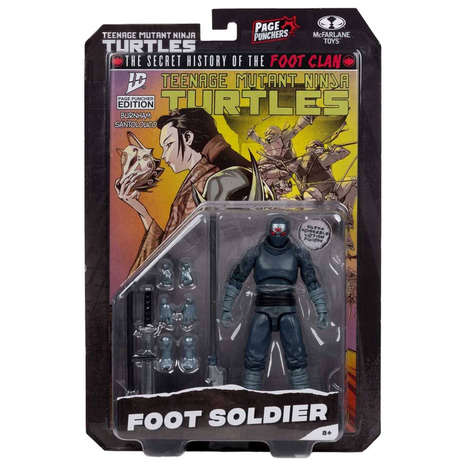 Teenage Mutant Ninja Turtles Page Punchers Foot Soldier akciófigura 14 cm termékfotó