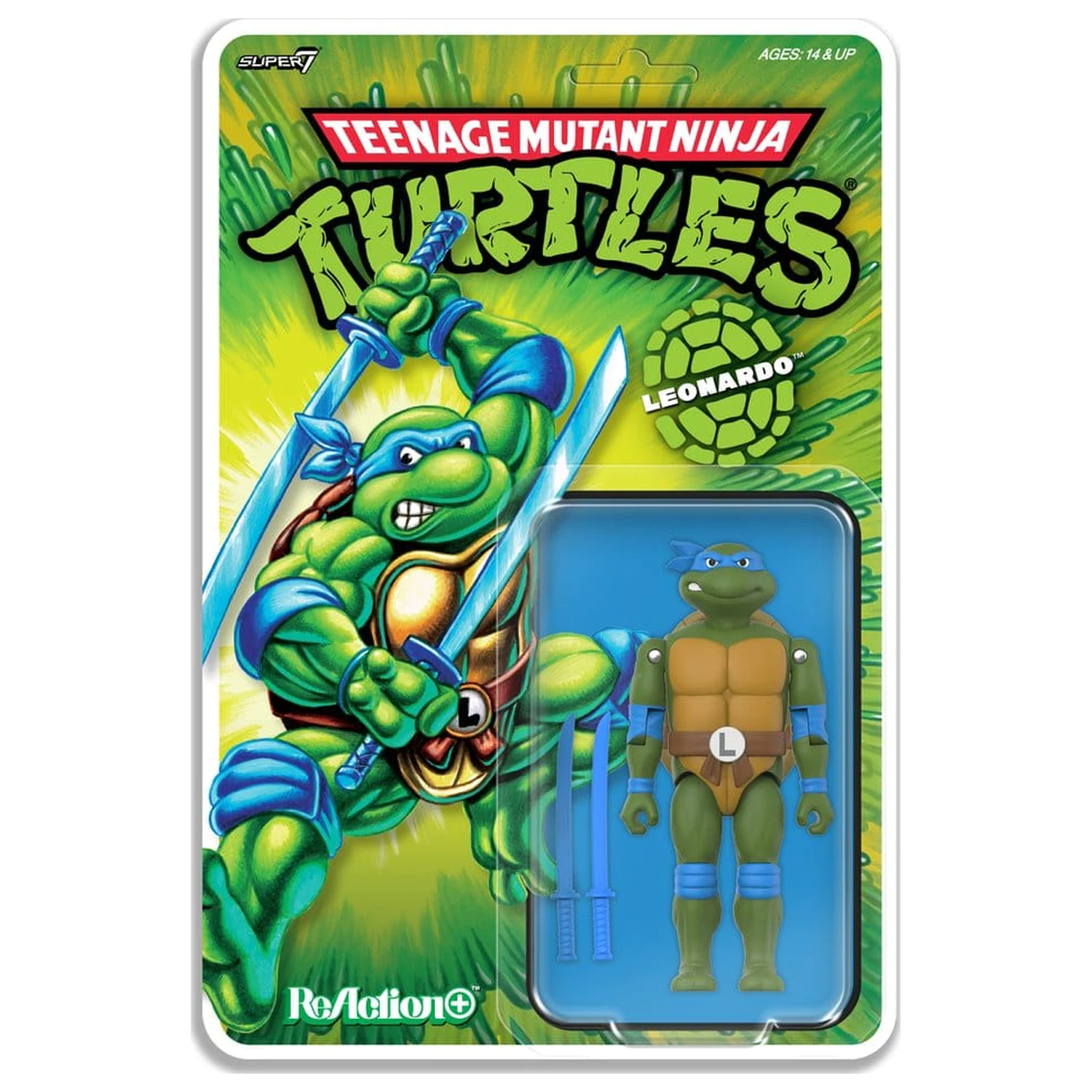 Teenage Mutant Ninja Turtles ReAction+ akciófigura Wave 02 Leonardo termékfotó