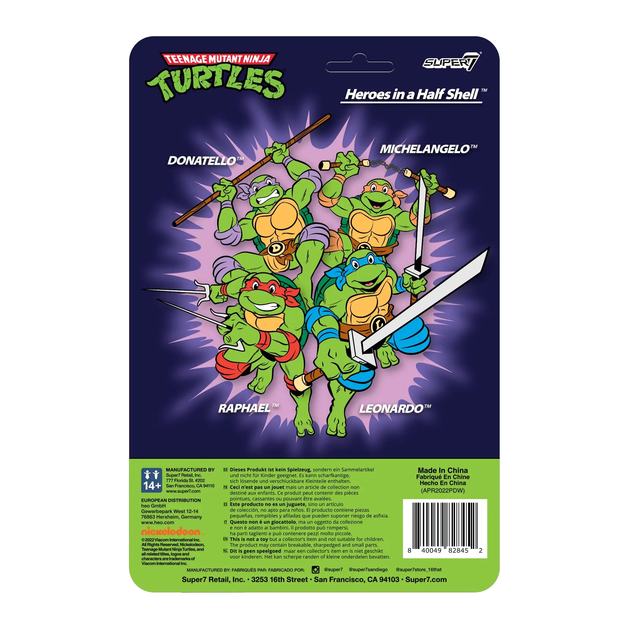 Teenage Mutant Ninja Turtles ReAction Donatello akciófigura 10 cm termékfotó