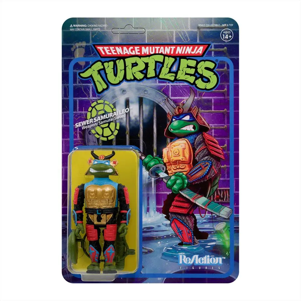 Teenage Mutant Ninja Turtles ReAction Samurai Leonardo akciófigura 10 cm termékfotó