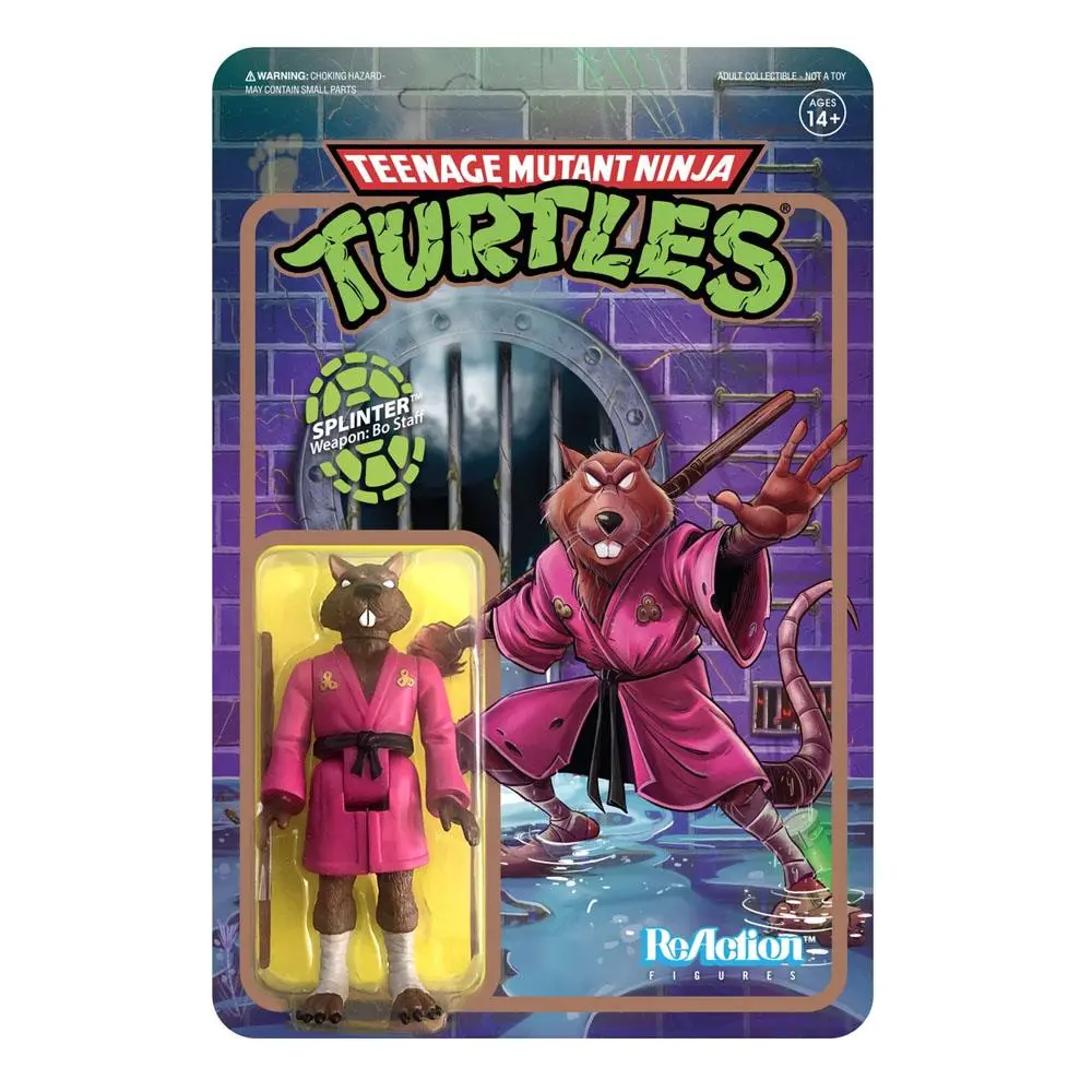 Teenage Mutant Ninja Turtles ReAction Splinter akciófigura 10 cm termékfotó