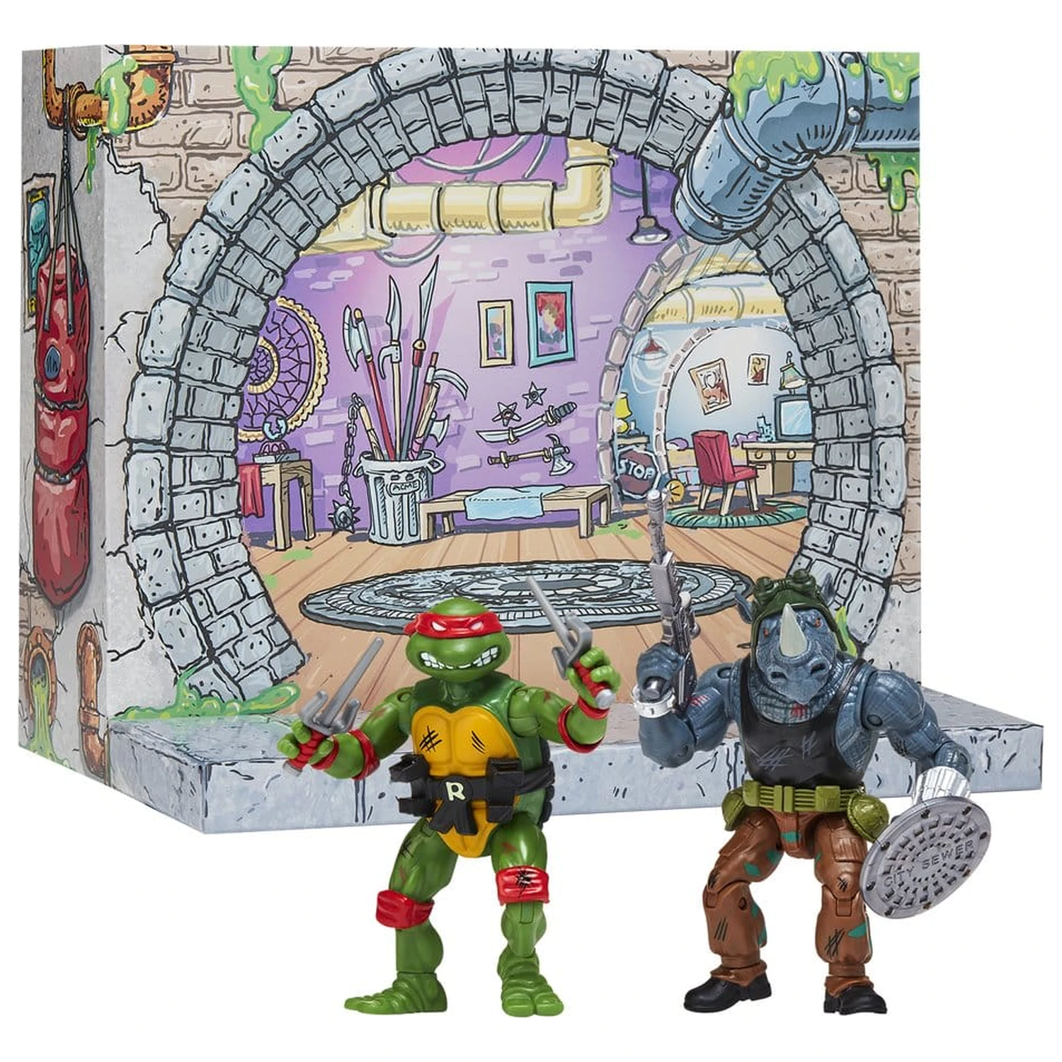 Teenage Mutant Ninja Turtles: Remastered Raphael vs. Rocksteady akciófigura csomag  termékfotó