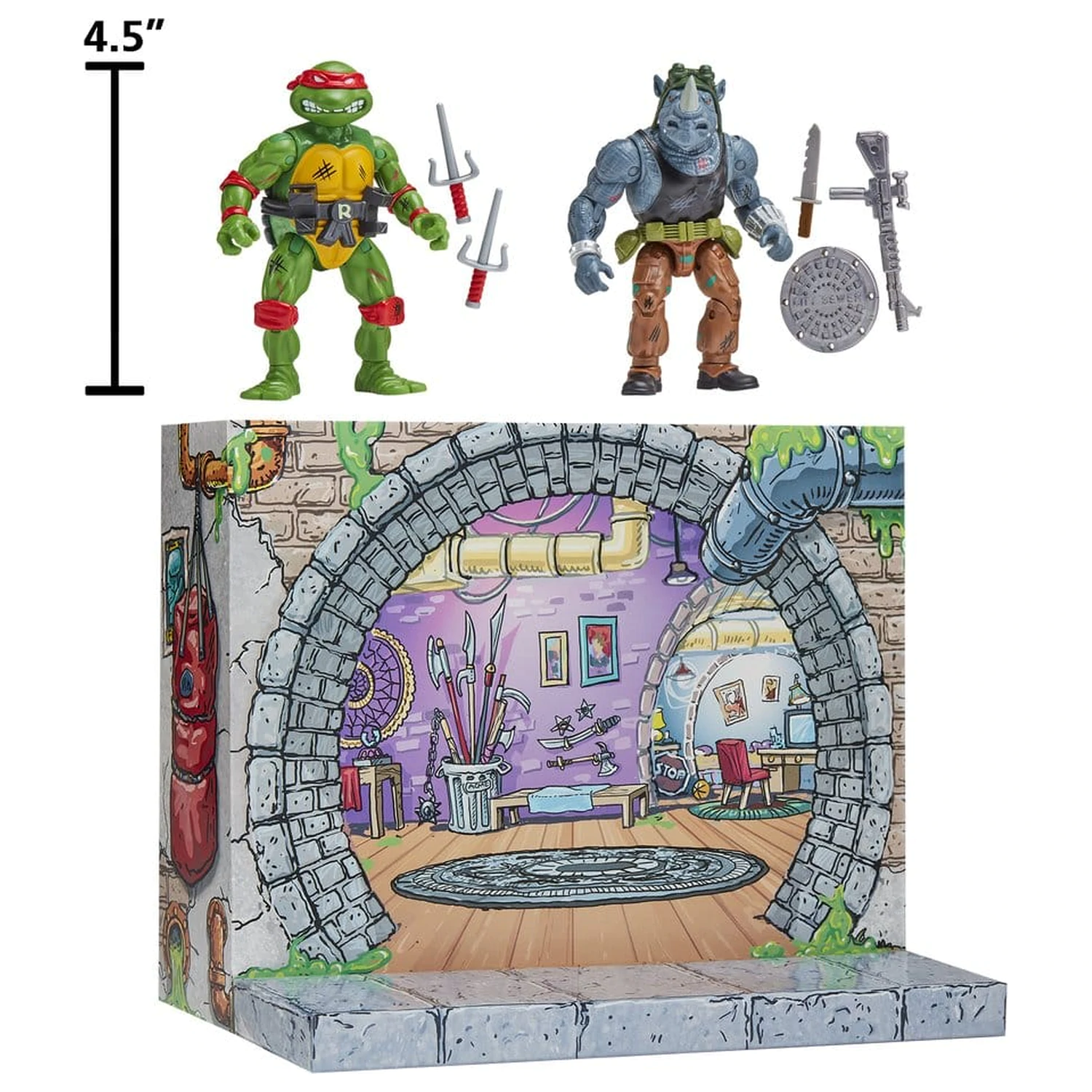 Teenage Mutant Ninja Turtles: Remastered Raphael vs. Rocksteady akciófigura csomag  termékfotó