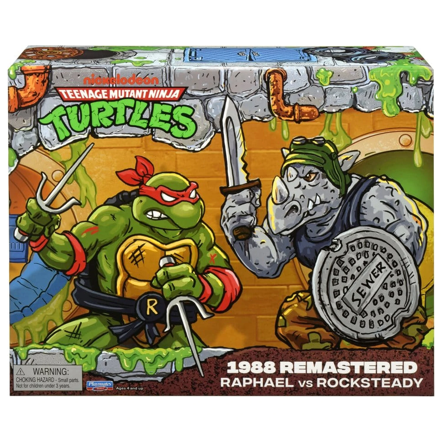 Teenage Mutant Ninja Turtles: Remastered Raphael vs. Rocksteady akciófigura csomag  termékfotó