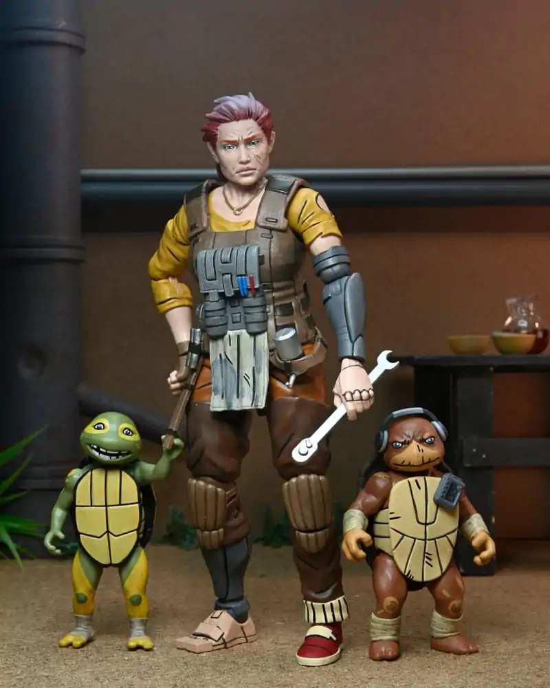 Teenage Mutant Ninja Turtles (The Last Ronin The Lost Year) Grammy April with Baby Yi & Moja akciófigura 18 cm termékfotó