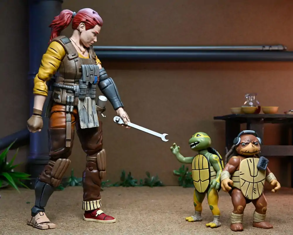 Teenage Mutant Ninja Turtles (The Last Ronin The Lost Year) Grammy April with Baby Yi & Moja akciófigura 18 cm termékfotó