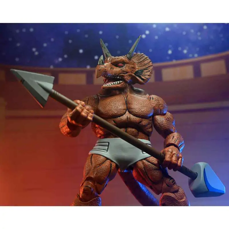 Teenage Mutant Ninja Turtles Triceraton Gladiator figura 18cm termékfotó