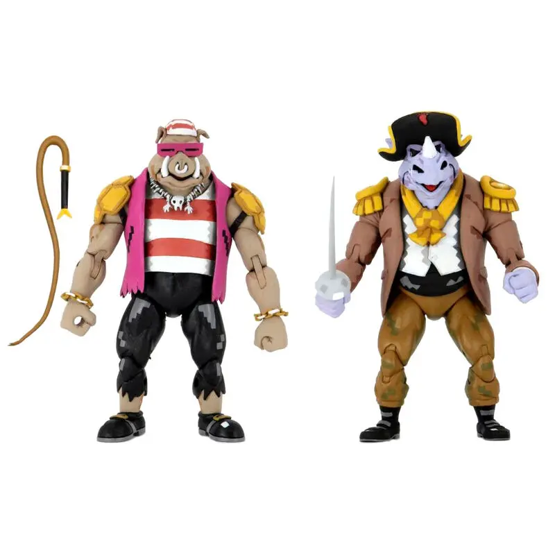 Teenage Mutant Ninja Turtles - Turtles in Time Pirate Rocksteady and Bebop 2db-os figura csomag 18cm termékfotó