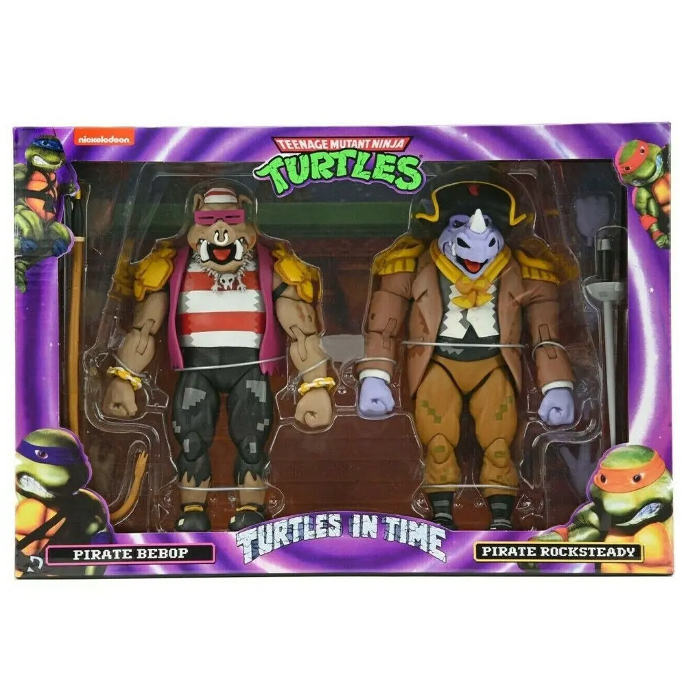 Teenage Mutant Ninja Turtles - Turtles in Time Pirate Rocksteady and Bebop 2db-os figura csomag 18cm termékfotó