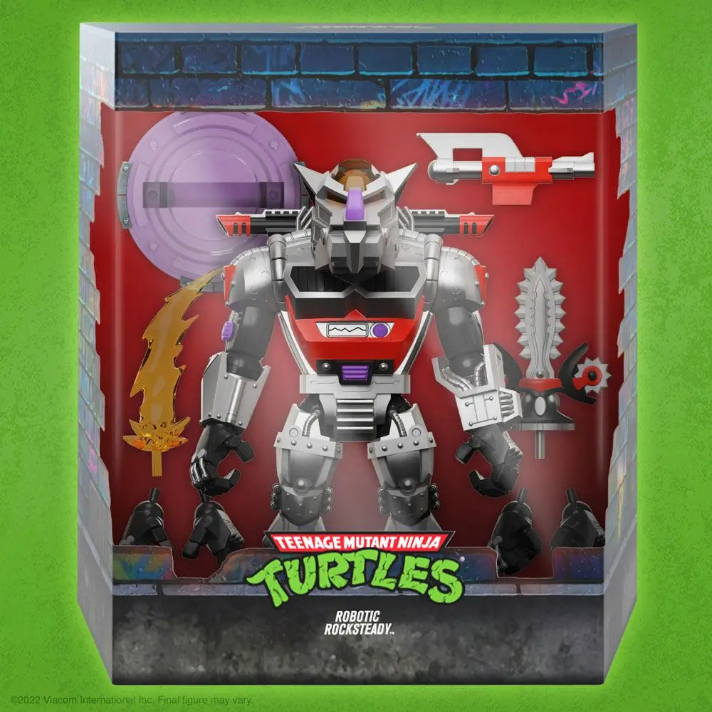 Teenage Mutant Ninja Turtles Ultimates Robot Rocksteady akciófigura 20 cm termékfotó