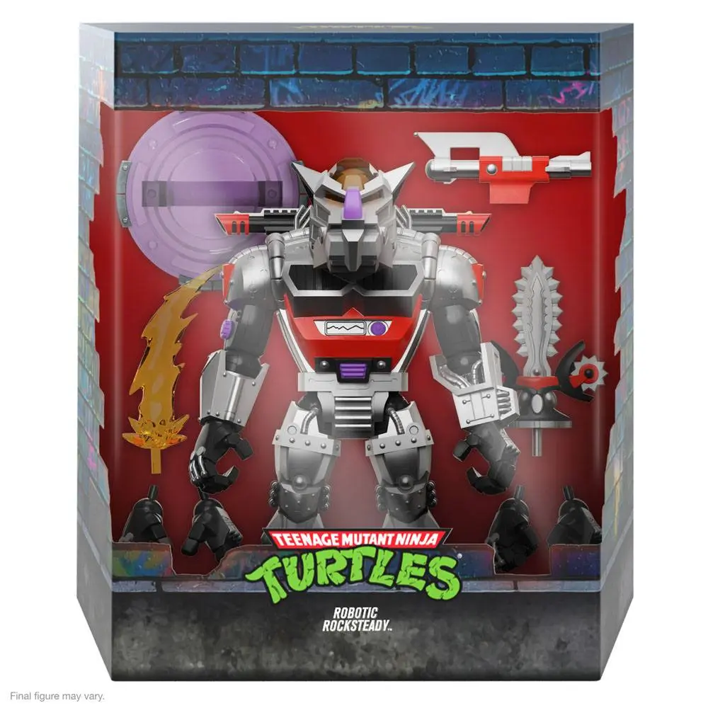 Teenage Mutant Ninja Turtles Ultimates Robot Rocksteady akciófigura 20 cm termékfotó