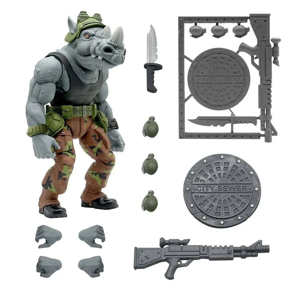 Teenage Mutant Ninja Turtles Ultimates  Rocksteady akciófigura 20 cm termékfotó
