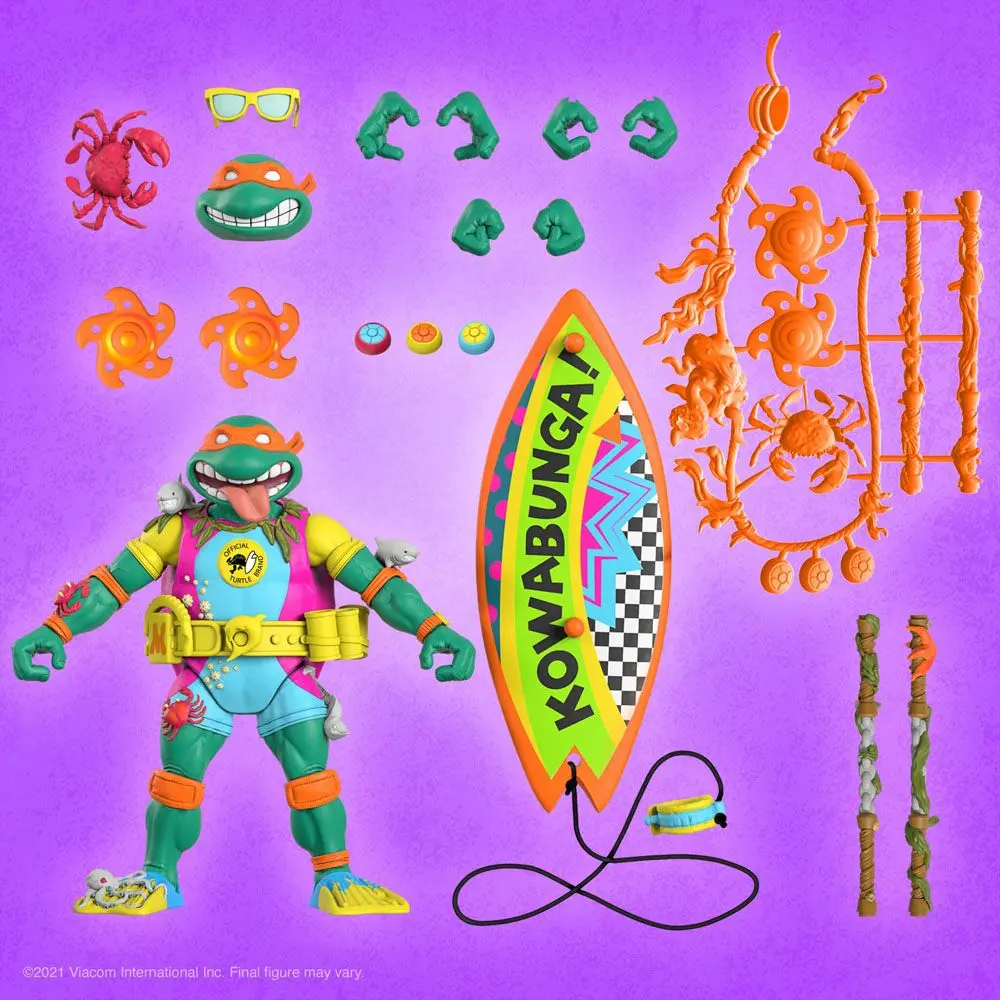 Teenage Mutant Ninja Turtles Ultimates Sewer Surfer Mike akciófigura 18 cm termékfotó