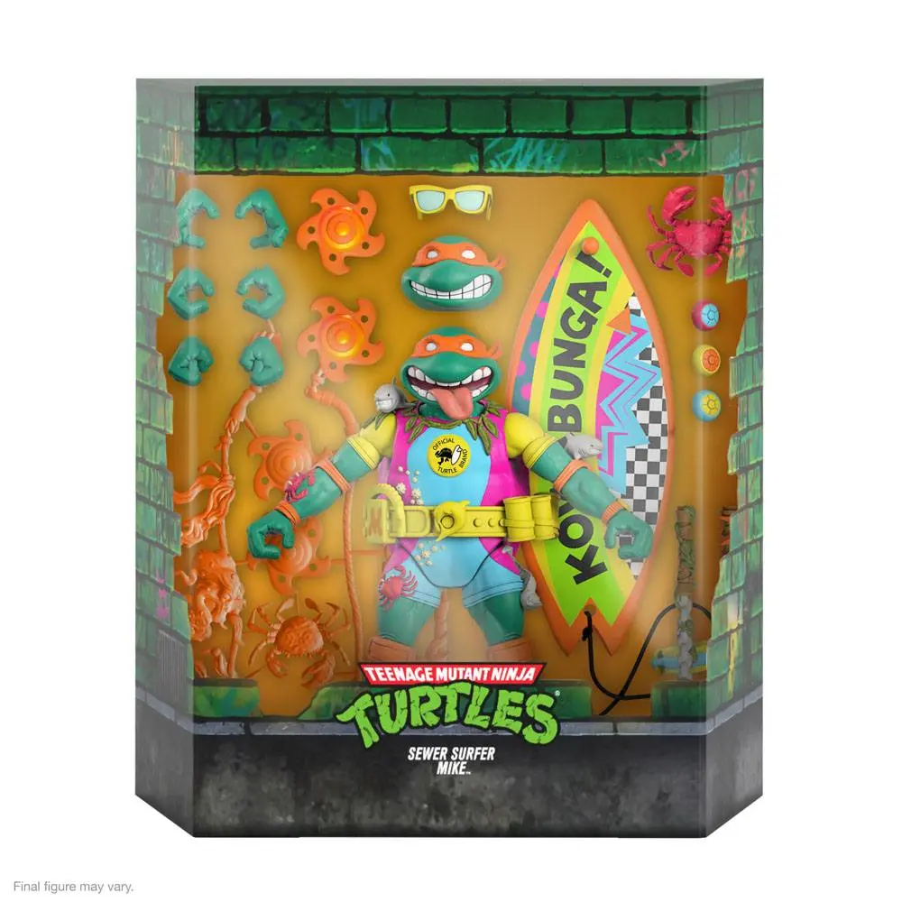 Teenage Mutant Ninja Turtles Ultimates Sewer Surfer Mike akciófigura 18 cm termékfotó