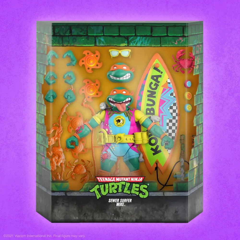 Teenage Mutant Ninja Turtles Ultimates Sewer Surfer Mike akciófigura 18 cm termékfotó