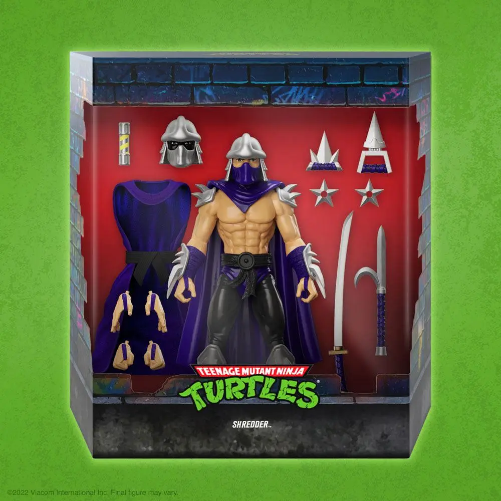 Teenage Mutant Ninja Turtles Ultimates Shredder (Siver Armor) akciófigura 18 cm termékfotó