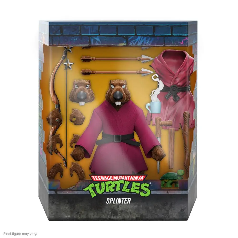 Teenage Mutant Ninja Turtles Ultimates Action Figure Splinter (Flocked) 18 cm termékfotó