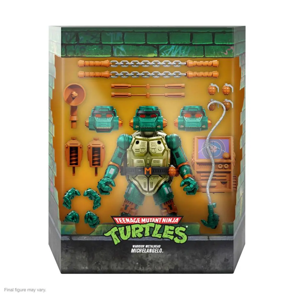 Teenage Mutant Ninja Turtles Ultimates Warrior Metalhead Michelangelo akciófigura 18 cm termékfotó