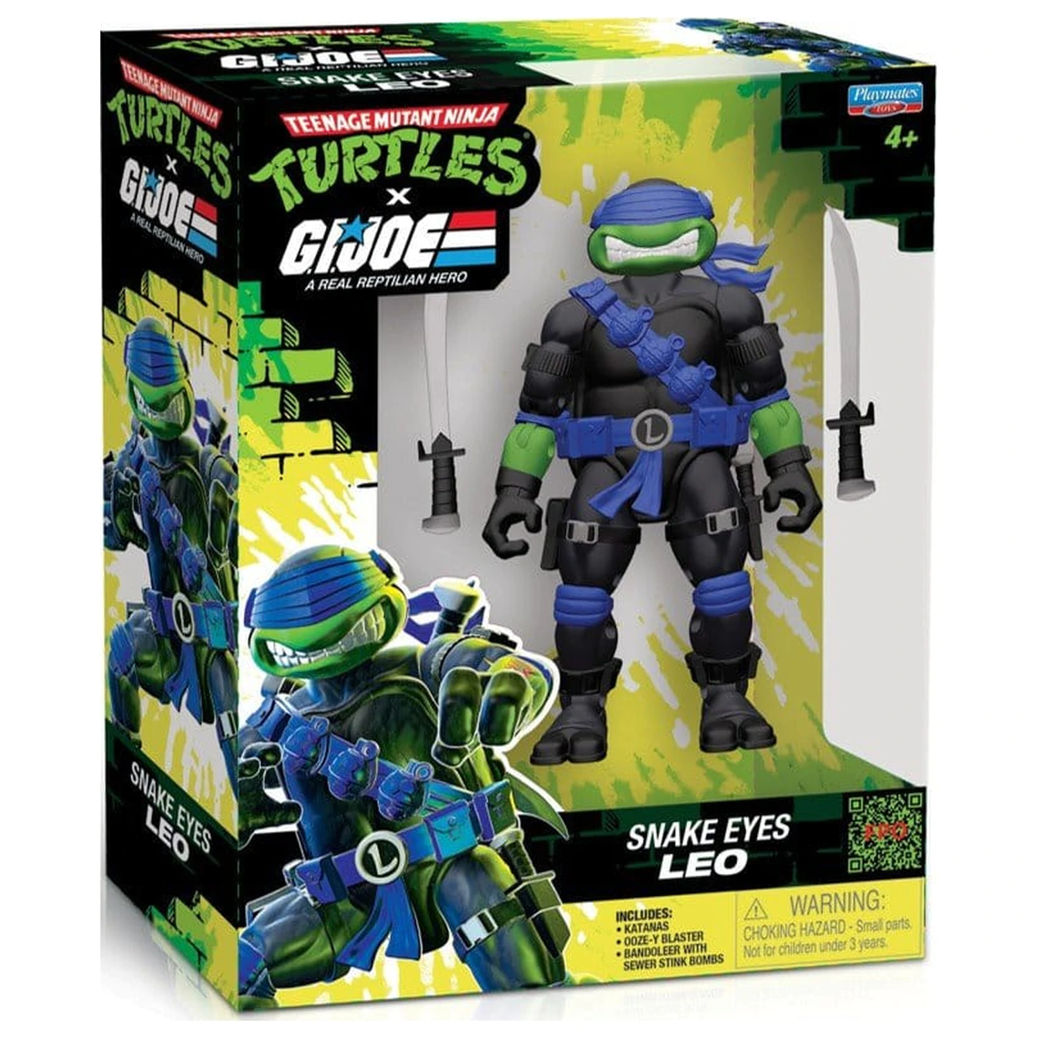 Teenage Mutant Ninja Turtles x G.I. Joe Crossover Classics Leonardo x Snake Eyes akciófigura 12 cm termékfotó