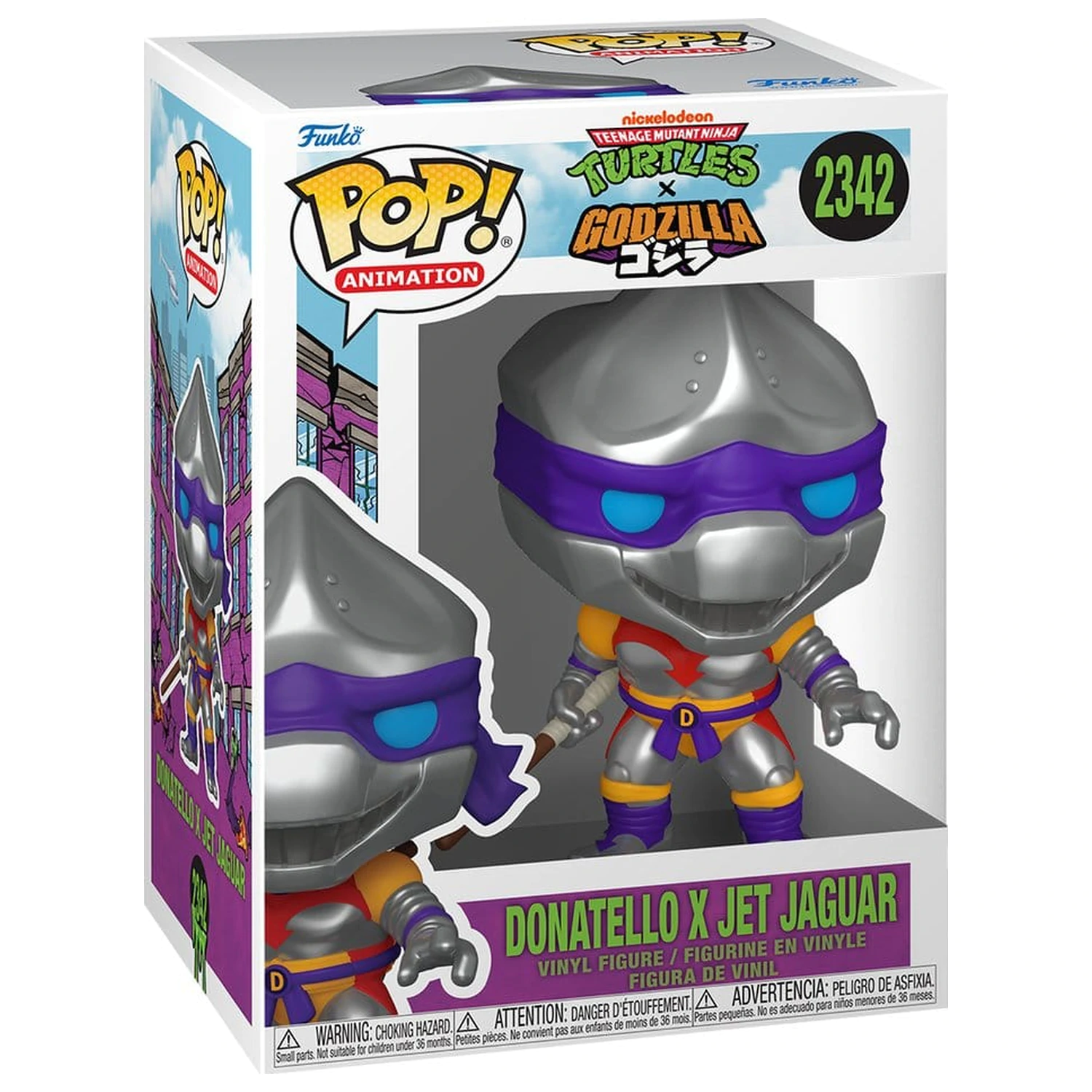 Teenage Mutant Ninja Turtles x Godzilla Funko POP! Animation Vinyl figura Donatello x Jet Jaguar 9 cm termékfotó