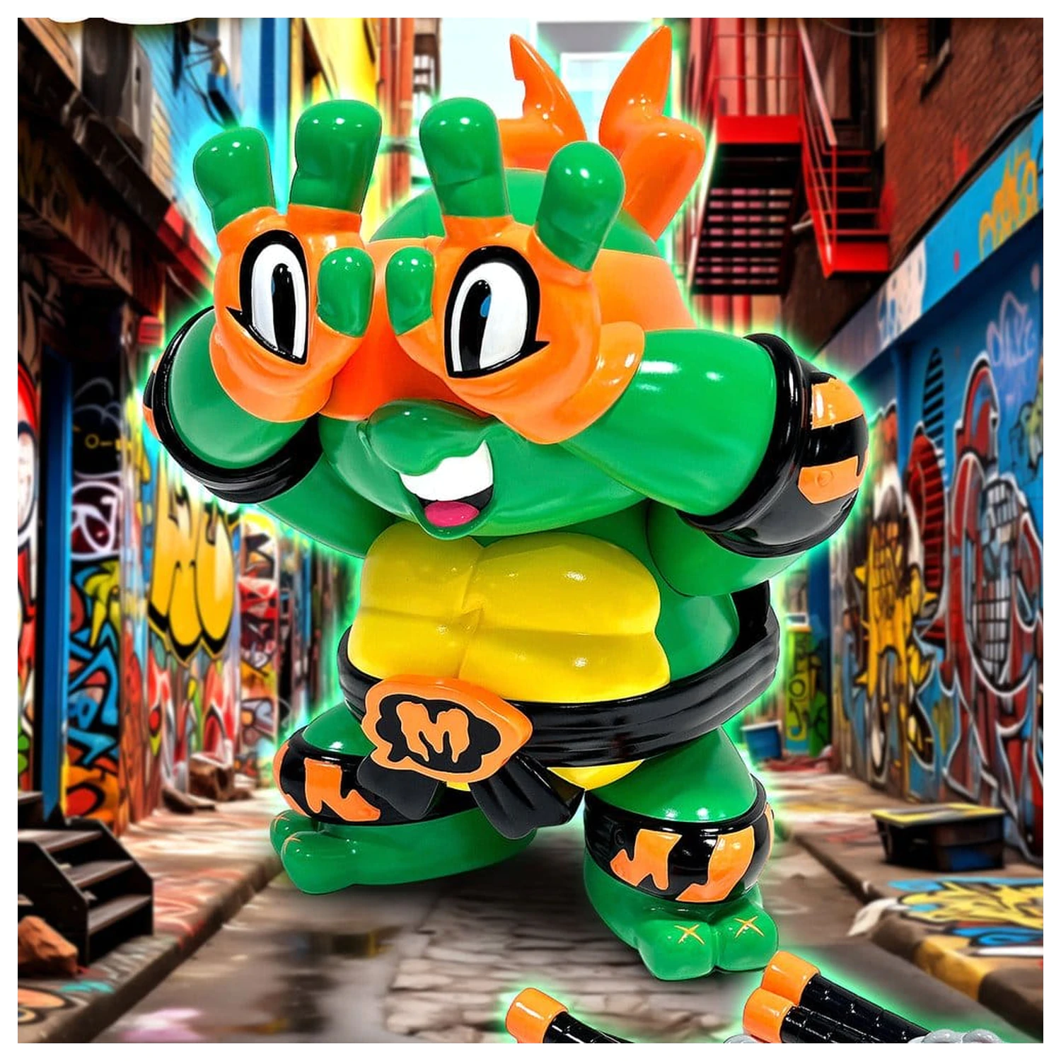 Teenage Mutant Ninja Turtles x Grape Brain Vinyl figura Michelangelo 24 cm termékfotó